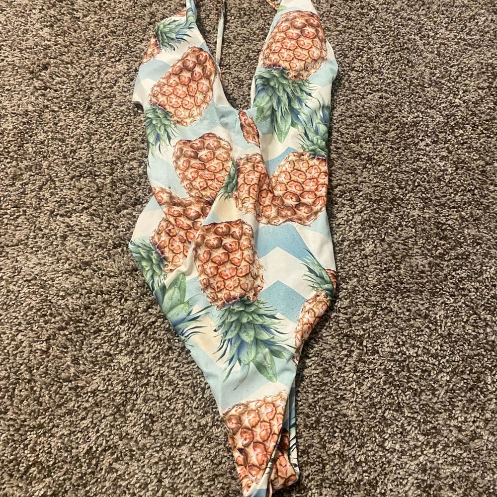 Pineapple Print One-Piece Swimsuit